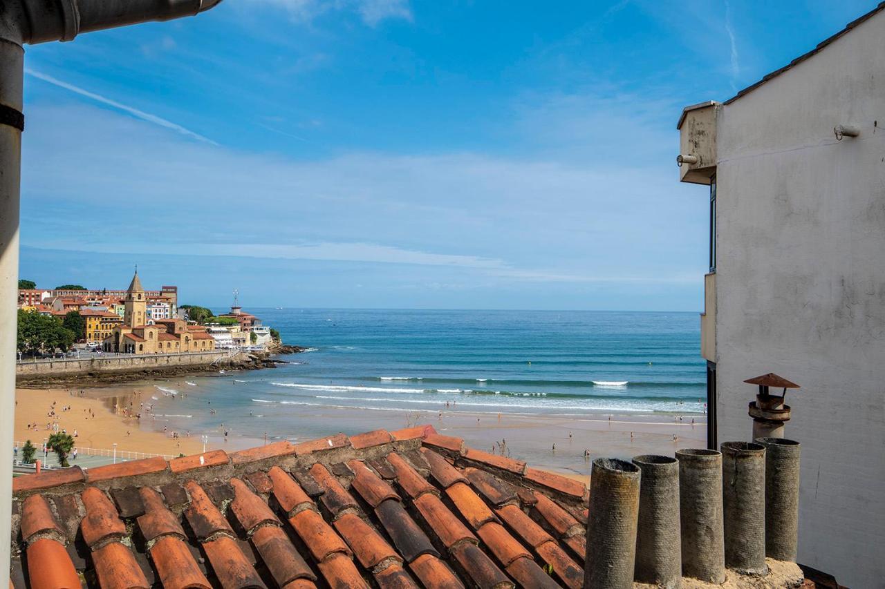 Ferienwohnung 183A Apto En Pleno Centro Con Vistas Al Mar Gijón Exterior foto